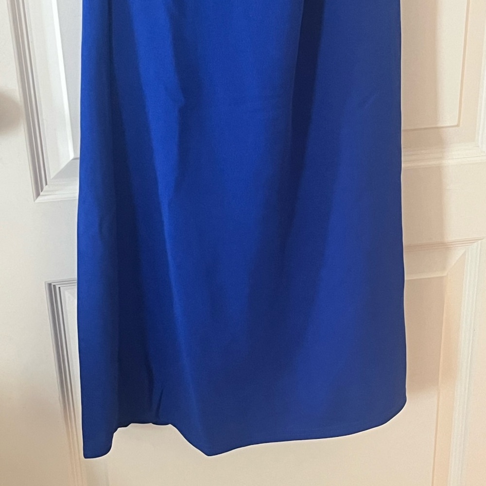 Lulu's Elegant Finesse Royal Blue Cut Out Strapless Maxi Gown Women’s Size M - Picture 5 of 15